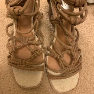 New tan sandals
